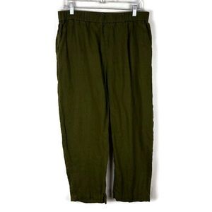 Quince European Linen Pants in Dark Olive